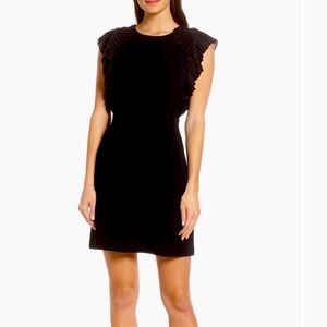 Chelsea28 Flutter Cap Sleeve Black Crepe Dress – Women’s Small